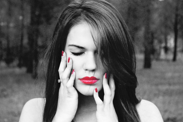 Photoshop Project 1: Make A Photo Black & White And Then Highlight The Lips & Finger Nails
