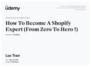 Loc Tran - How To Become A Shopify Expert (From Zero To Hero !)