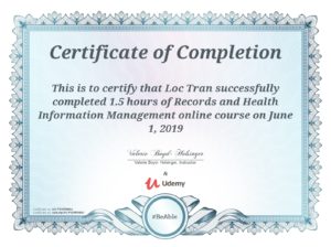 Loc Tran - Records and Health Information Management